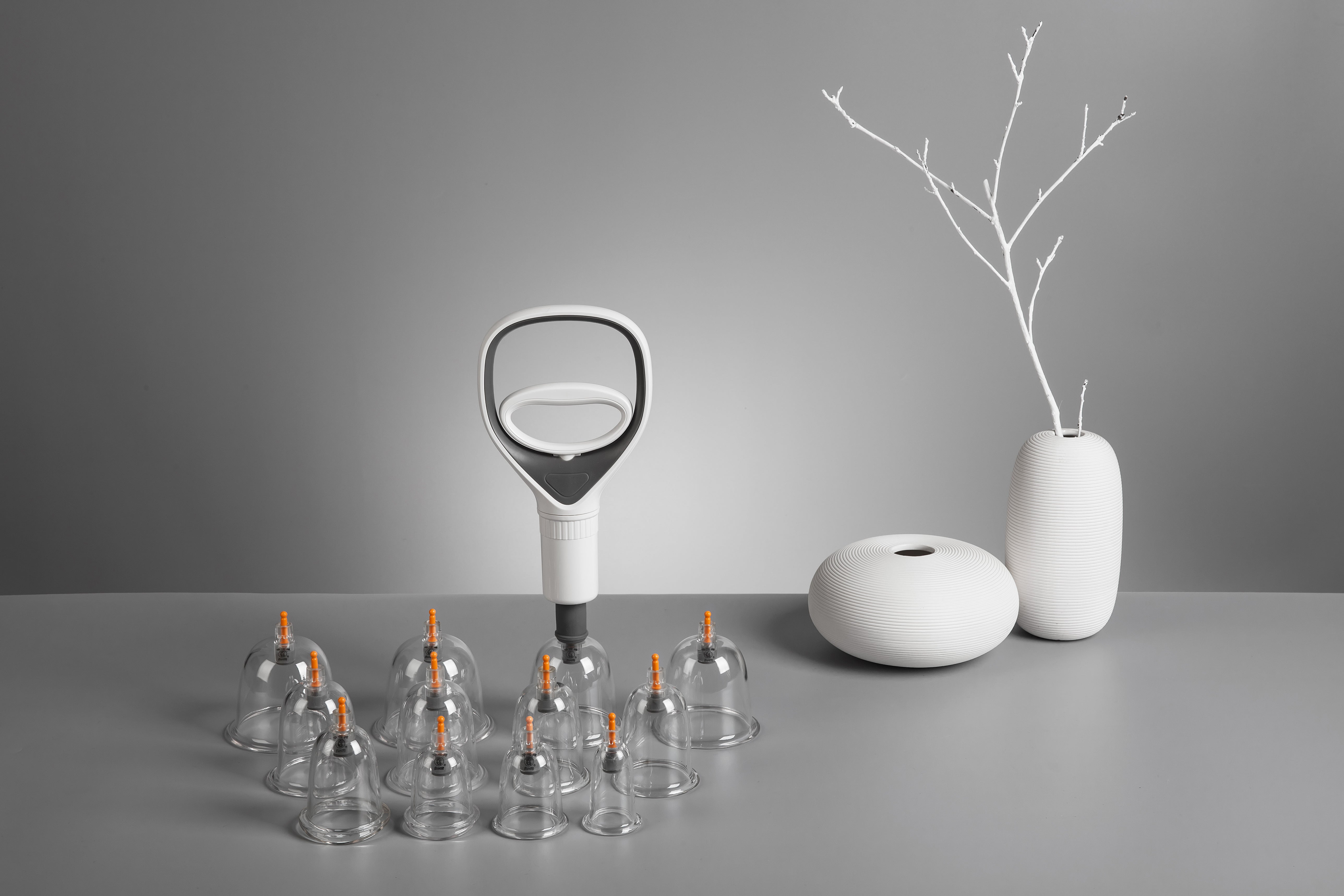 Schröpfset / Cupping Set – HWATO, CE · mit Vakuumpumpe