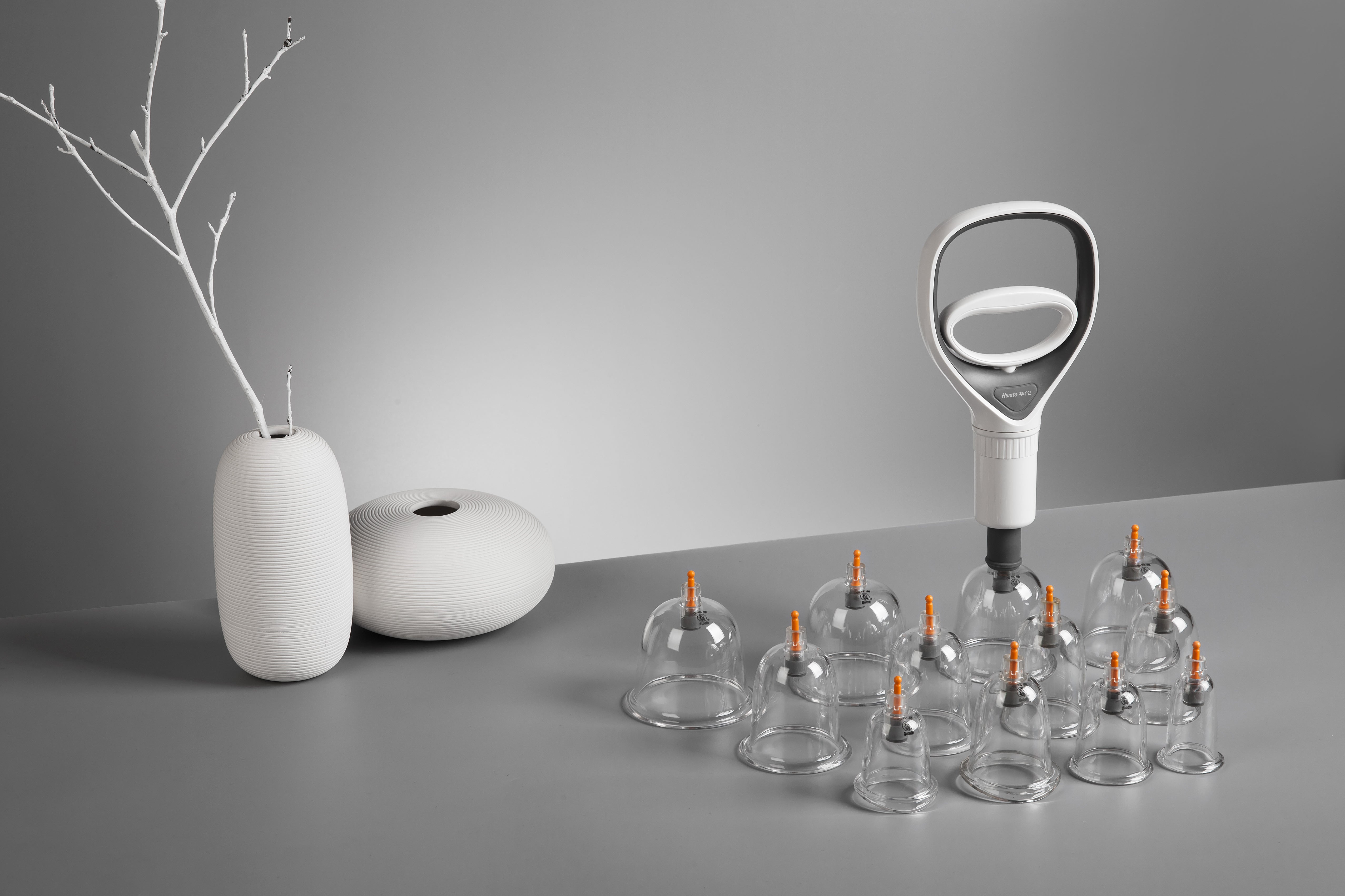 Schröpfset / Cupping Set – HWATO, CE · mit Vakuumpumpe