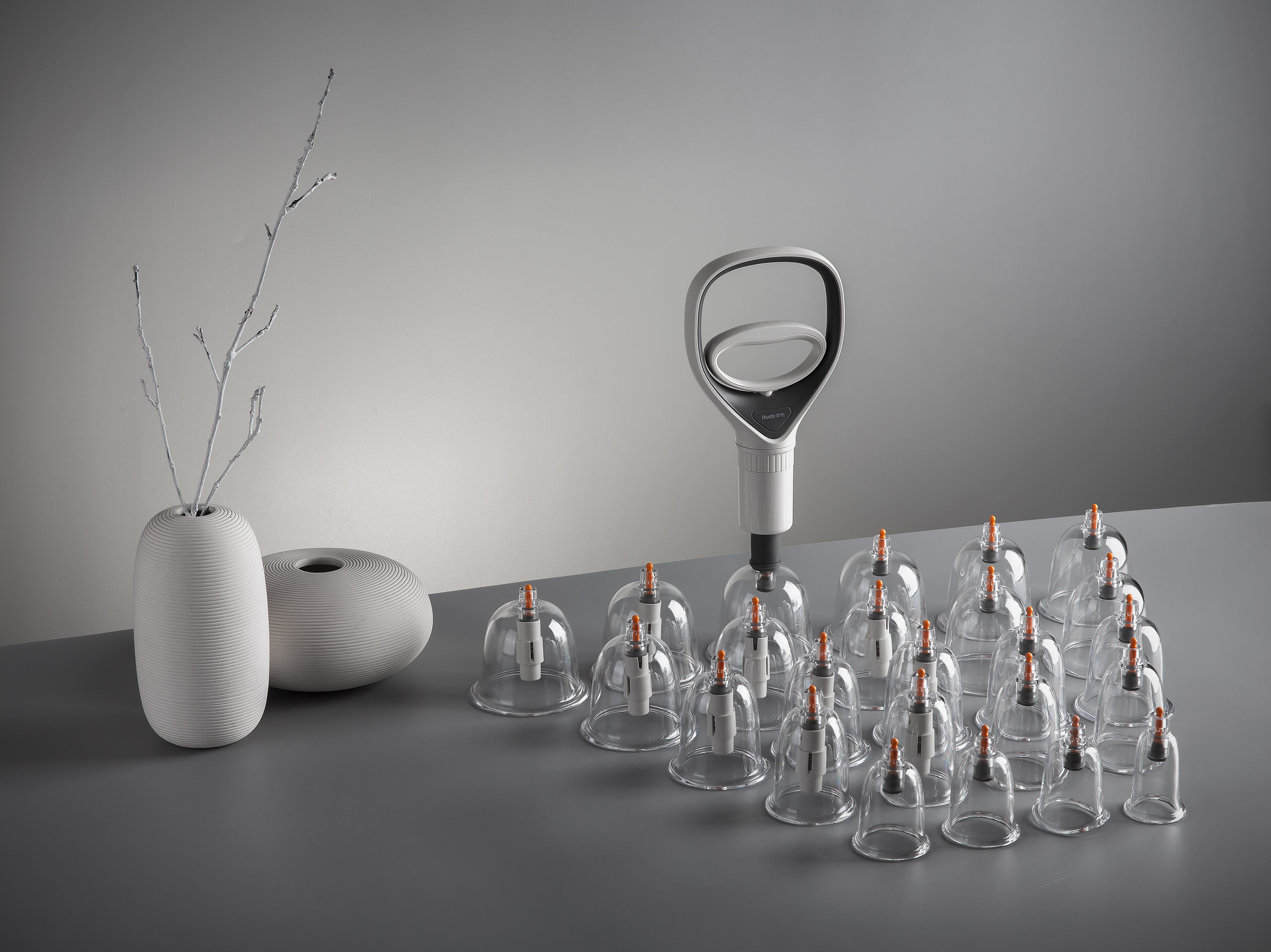 Schröpfset / Cupping Set – HWATO, CE · mit Vakuumpumpe
